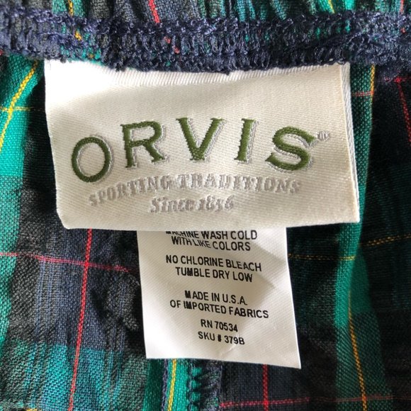 Vintage Orvis Plaid Zip Jacket Matching Pants Suit - Picture 12 of 14